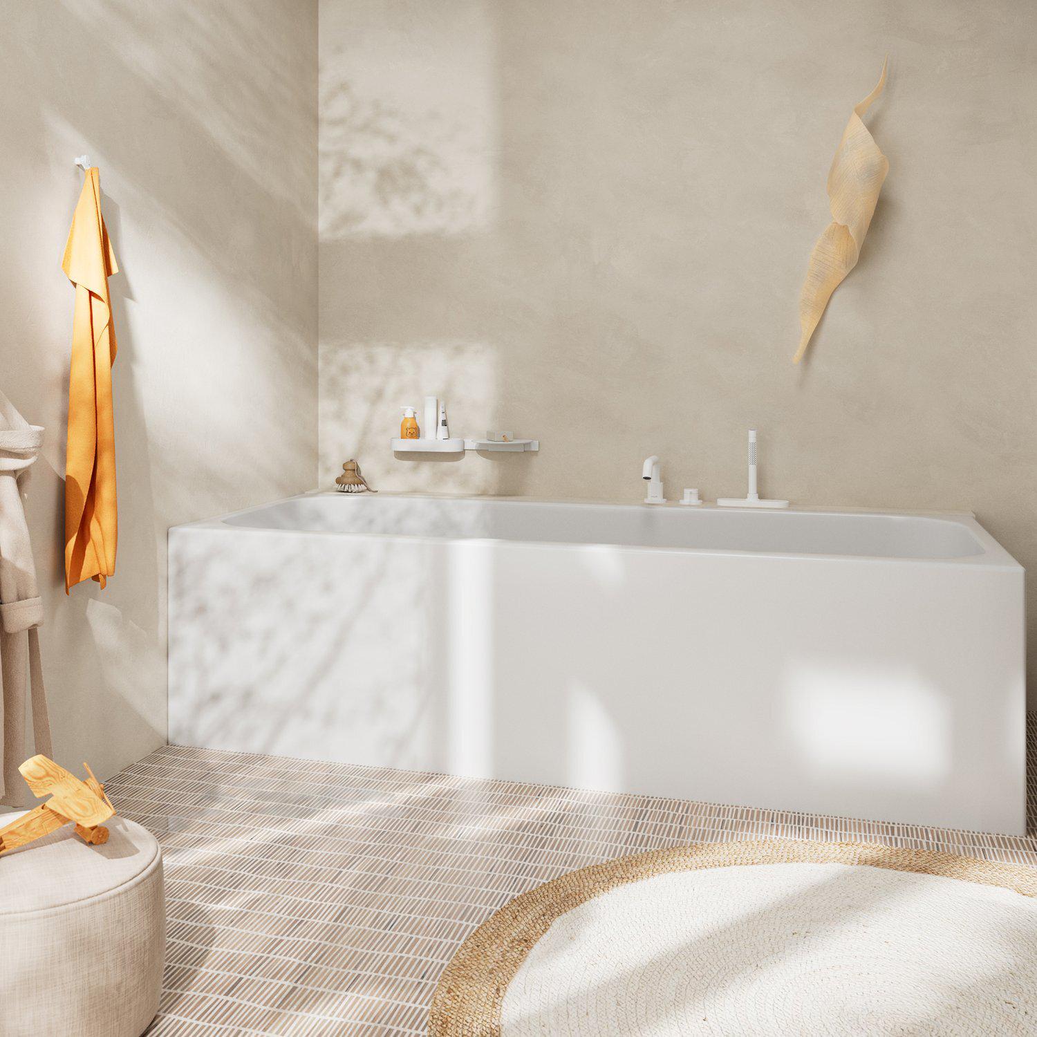 Змішувач на борт ванни Hansgrohe Tecturis S 73447700 на три отвори Білий (240778) - фото 2 Змішувач на борт ванни Hansgrohe Tecturis S 73447700 на три отвори Білий (240778) - фото 2