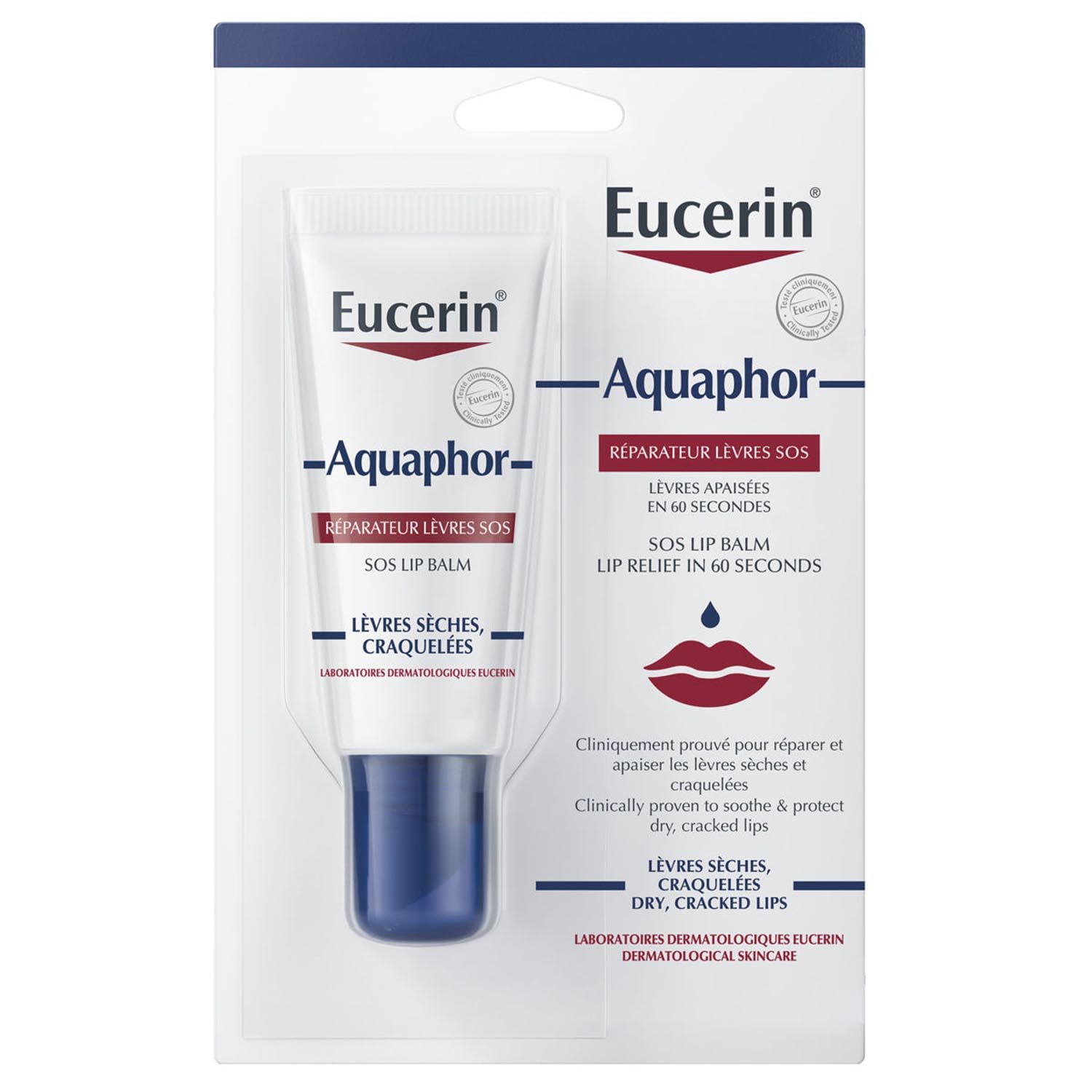 Бальзам для губ заспокійливий відновлювальний Eucerin Aquaphor Lip Balm SOS 10 мл