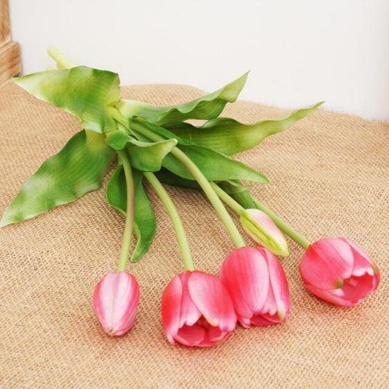 Тюльпан букет Indigo Lux 3 головы 2 бутона 40 см Розовый (778-5) - фото 2 Тюльпан букет Indigo Lux 3 головы 2 бутона 40 см Розовый (778-5) - фото 2