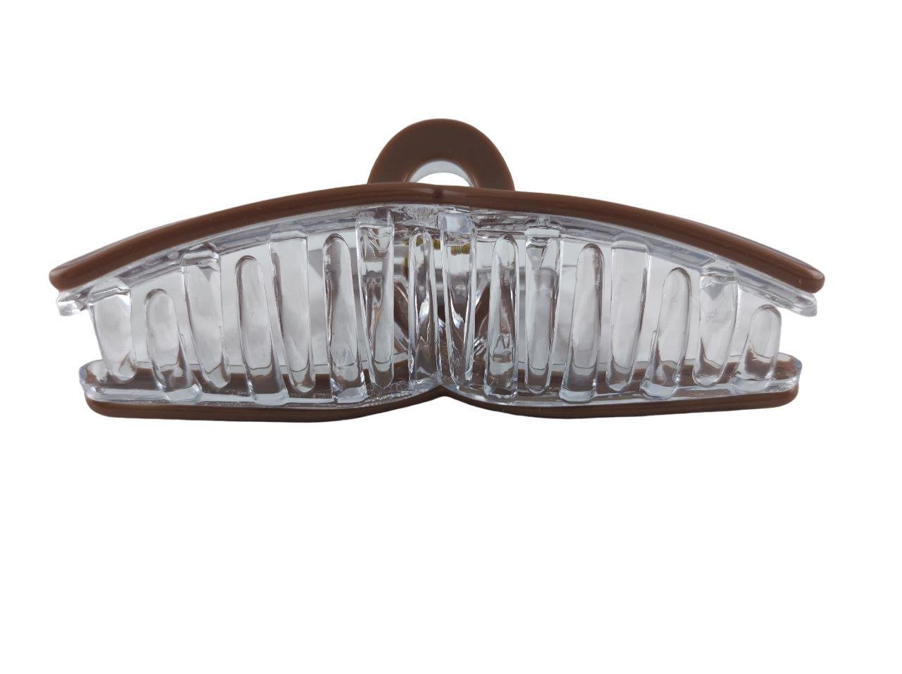 Заколка-краб для волос пластмассовая 11 см Коричневый (140773)