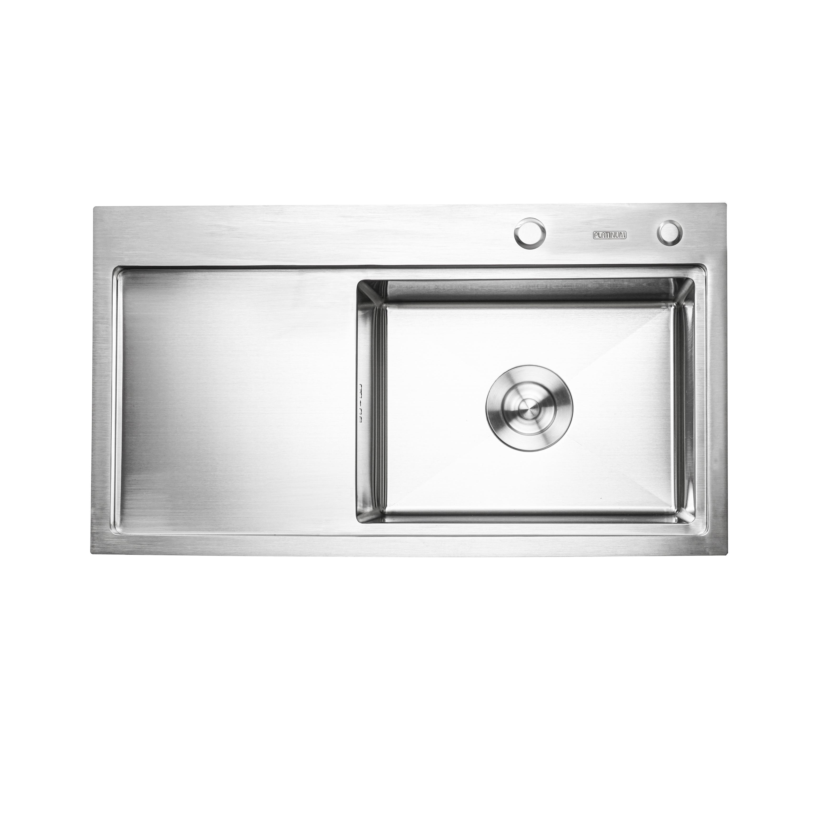 Кухонная мойка Platinum Handmade 780х430х220 R