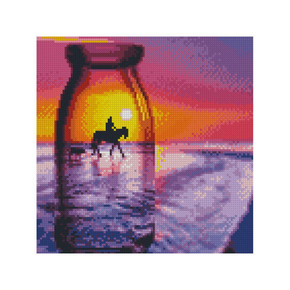 Алмазная мозаика Strateg Запад через стекло 30х30 см (Str-CA-0024)