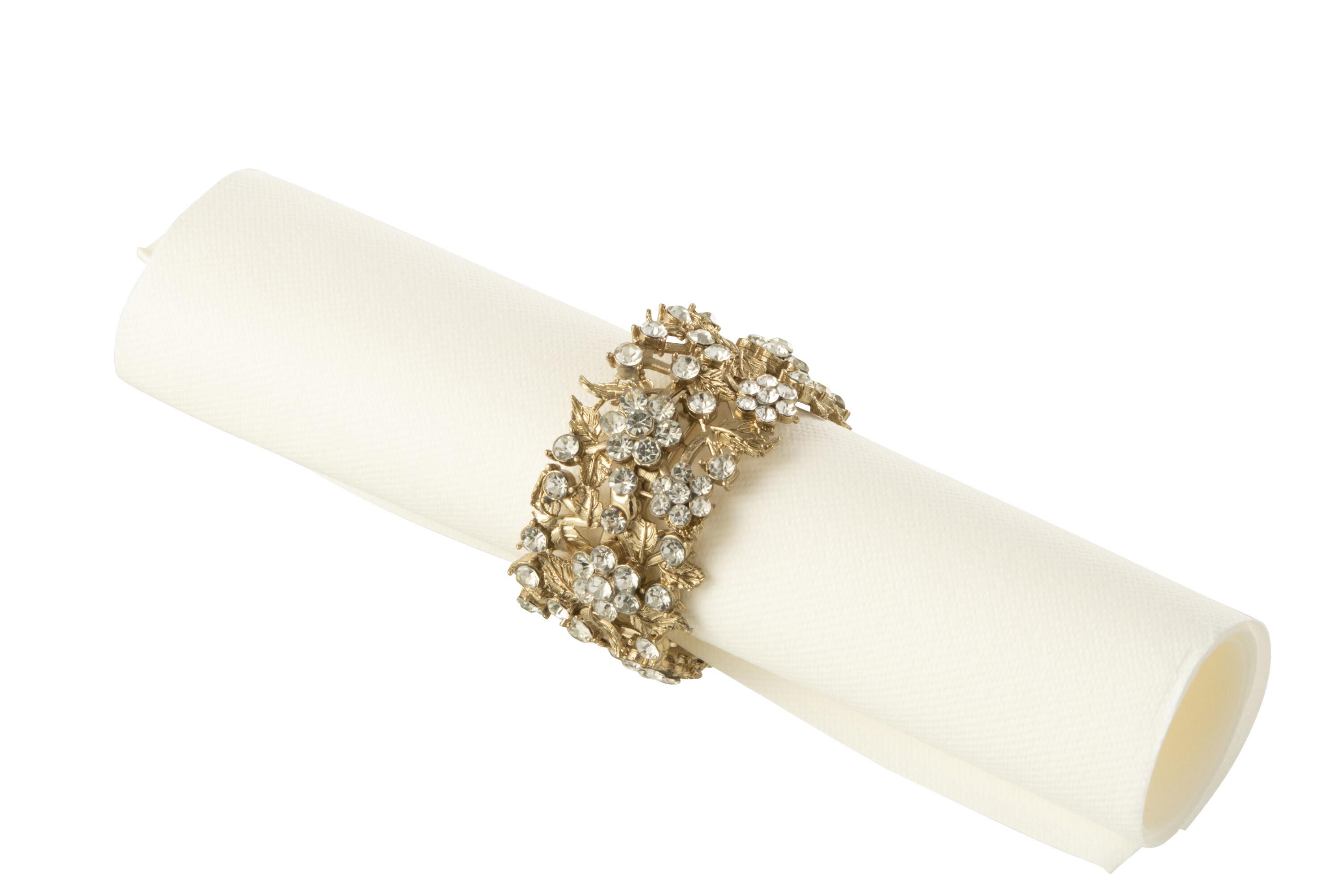 Кольца для салфеток J-LINE металлические 6 шт. Золотой