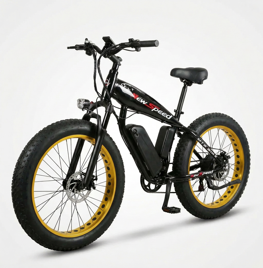 Электровелосипед New Speed ​​1000W 48V 17 Ah для бездорожья Черный (73869)