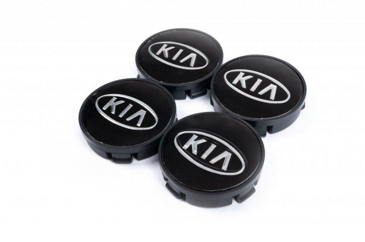 Заглушка колісного диска для KIA 60x55 4 шт. Чорний