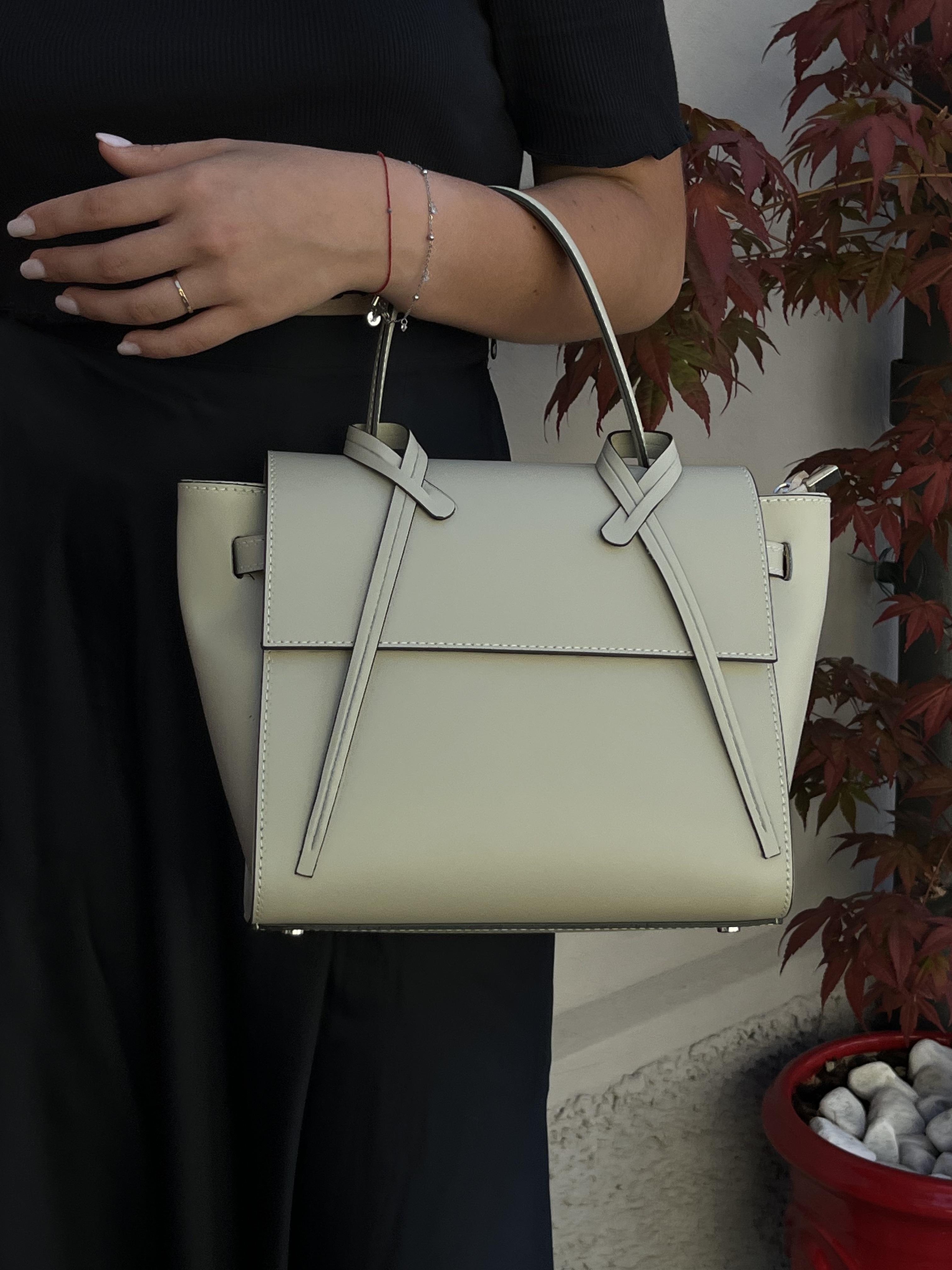 Сумка жіноча з натуральної шкіри Бежевий (IT-1008-2)