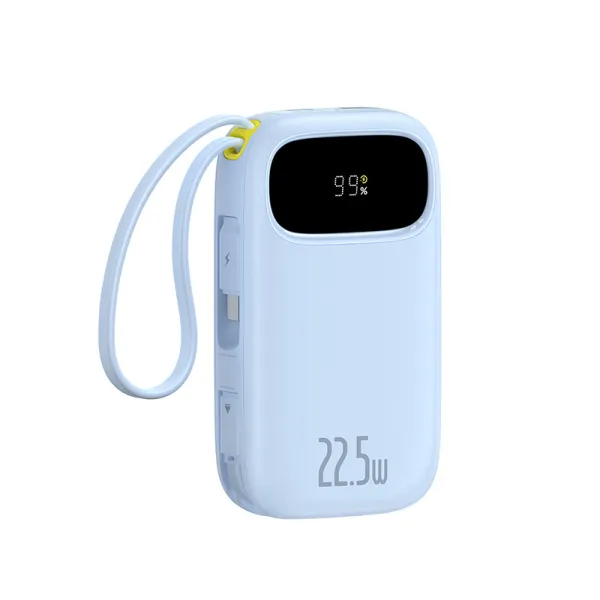 Батарея портативна BASEUS QPow2 Dual-Cable 20000mAh 22.5W P10055002313-00 Blue