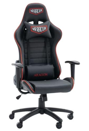 Крісло геймерське VR Racer Aragon Чорно-червоний - фото 4