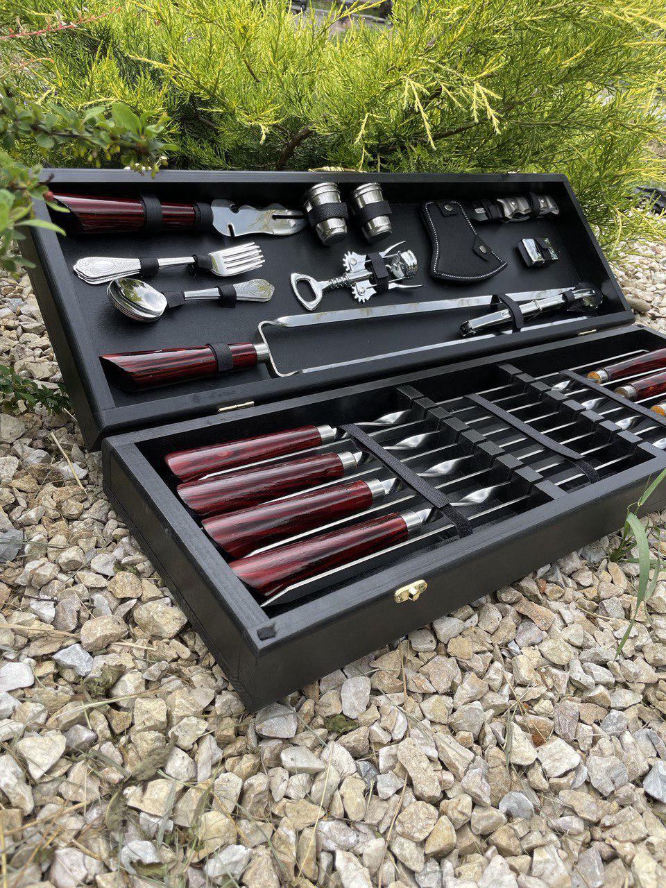 Набір шампурів Гриль cherry в кейсі (11219581) - фото 6 Набір шампурів Гриль cherry в кейсі (11219581) - фото 6