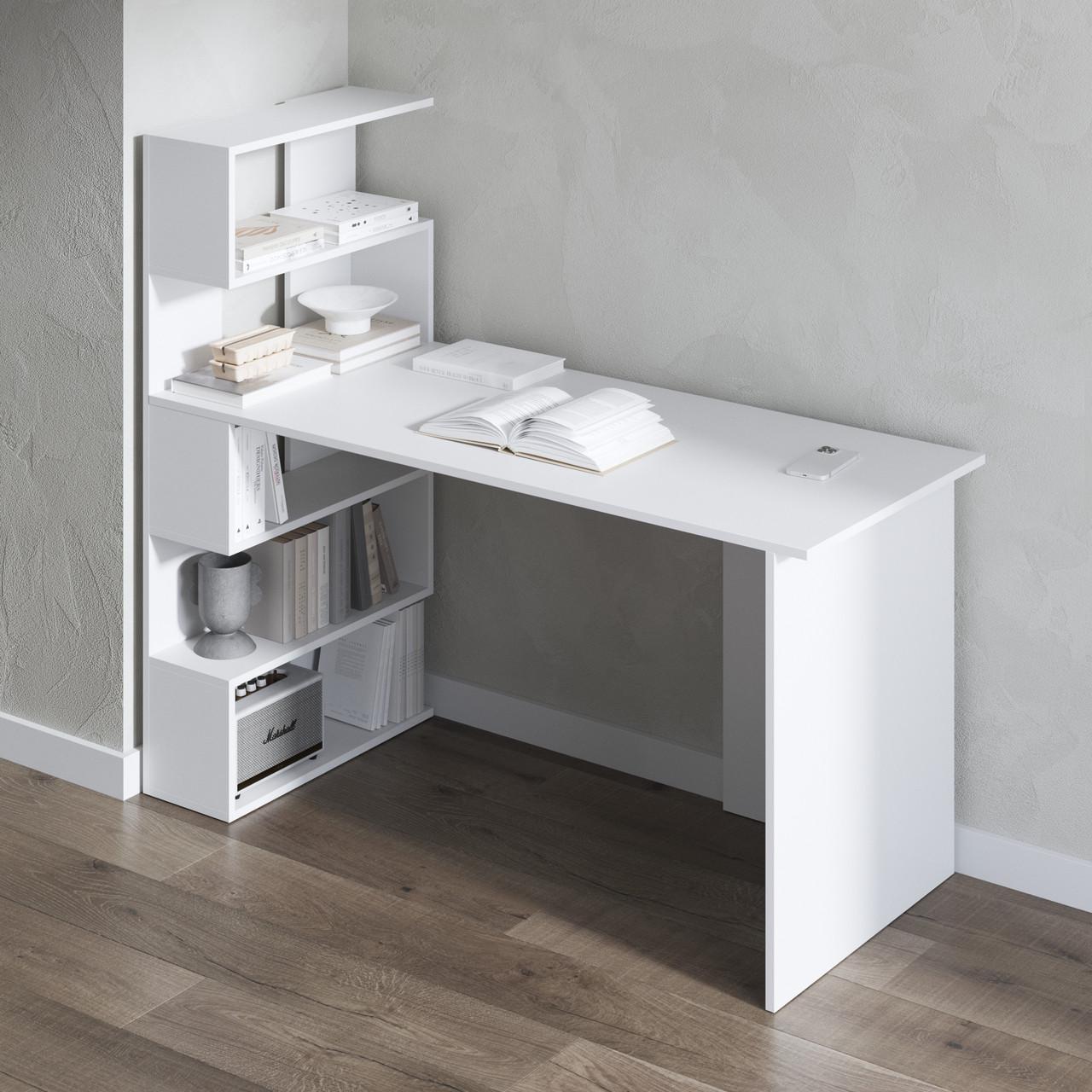 Стіл комп’ютерний Вайс M-24 1416х600х1226 мм Білий (30433510) - фото 1