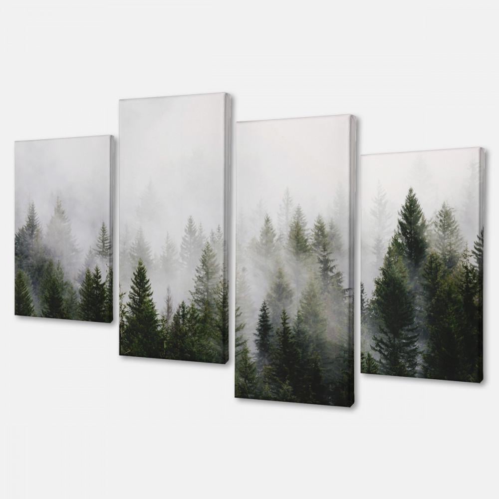 Модульная картина Malevich Store Туманный Лес из четырех частей 129x90 см (MK412804)