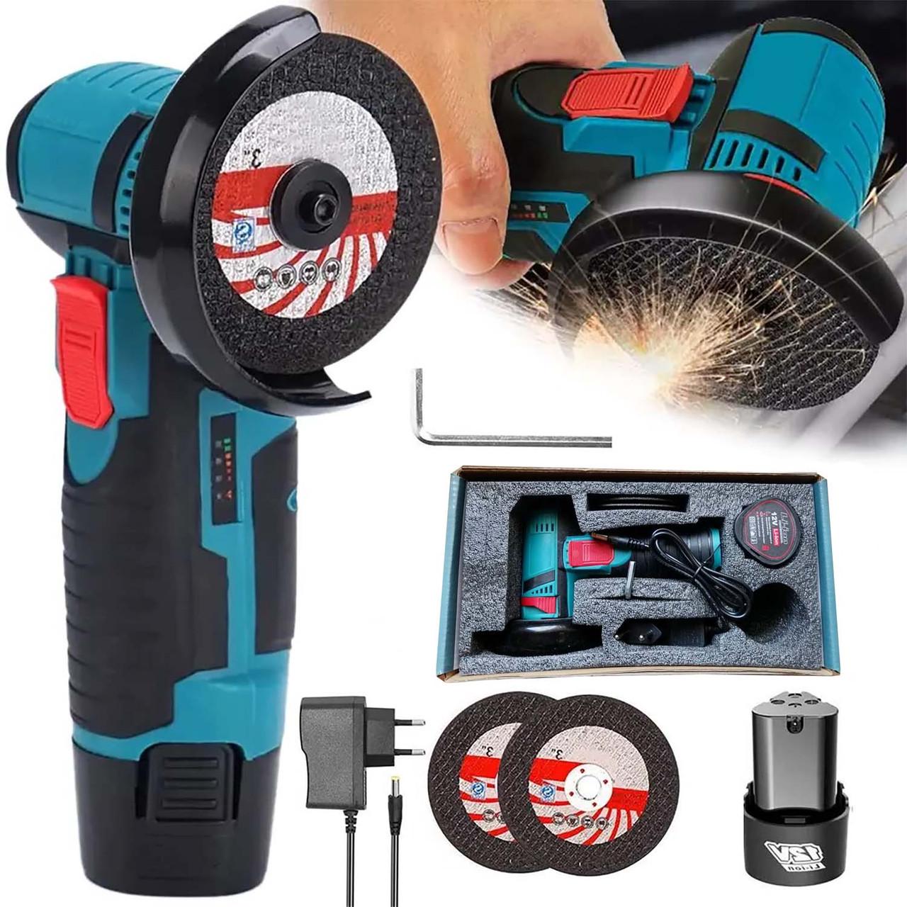 Гравер аккумуляторный 2в1 для реза шлифовки и полировки 19500 об/мин и 2 АКБ Синий - фото 6 Гравер аккумуляторный 2в1 для реза шлифовки и полировки 19500 об/мин и 2 АКБ Синий - фото 6