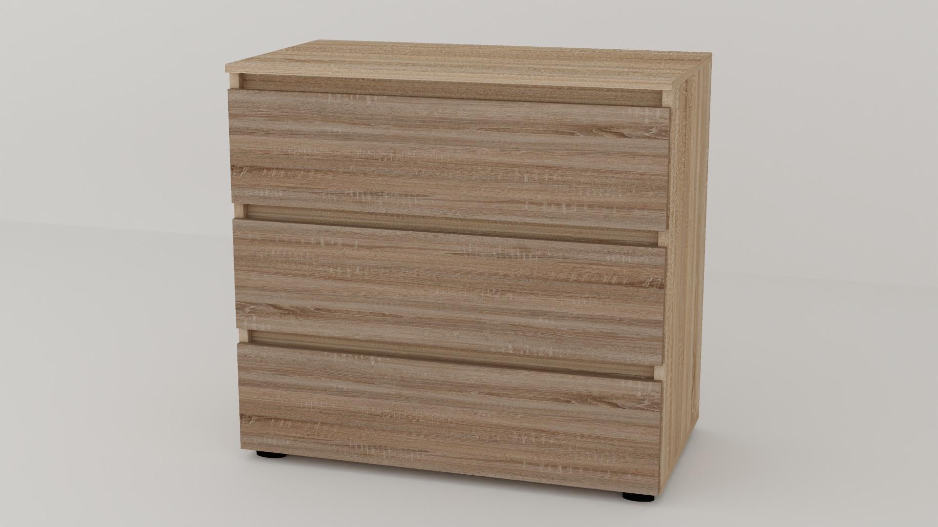 Комод Алекса СН-3/38 80х38х75 см Дуб сонома трюфель/Дуб сонома Комод Алекса СН-3/38 80х38х75 см Дуб сонома трюфель/Дуб сонома