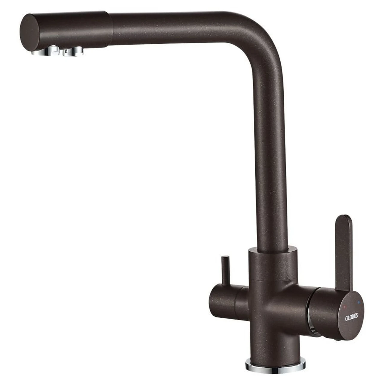 Смеситель для кухни под осмос Globus Lux LAZER GLLR-0444-6-MARONE (1000000597)