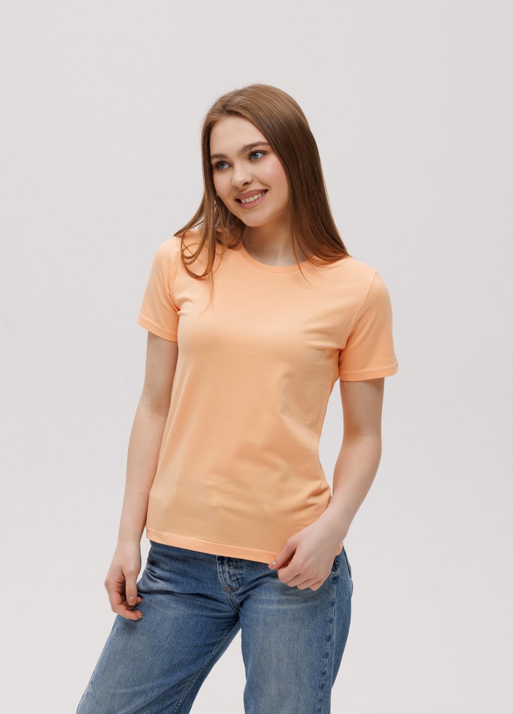 Футболка женская Наталюкс M Персиковый (4123573102331)