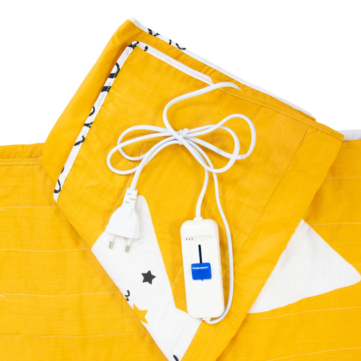 Электропростынь Трио-СамеТо 02101 150x80 см Оранжевый с белыми звездами (1009563-Other) - фото 2