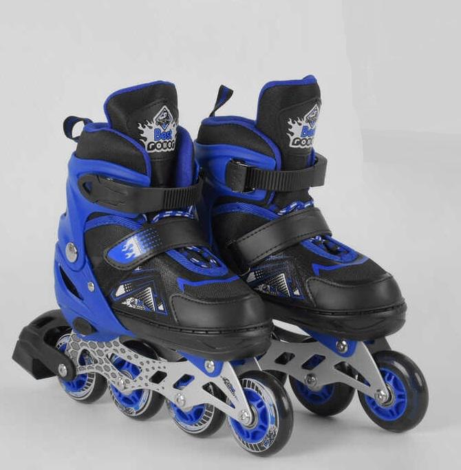 Роликові ковзани Best Roller 30-33 PU колеса світло на передньому колесі Blue/Black (98929)