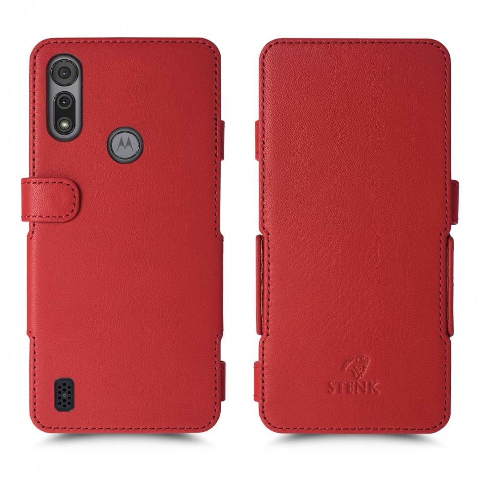 Чехол книжка Stenk Prime для Motorola Moto E6s Красный (66591)