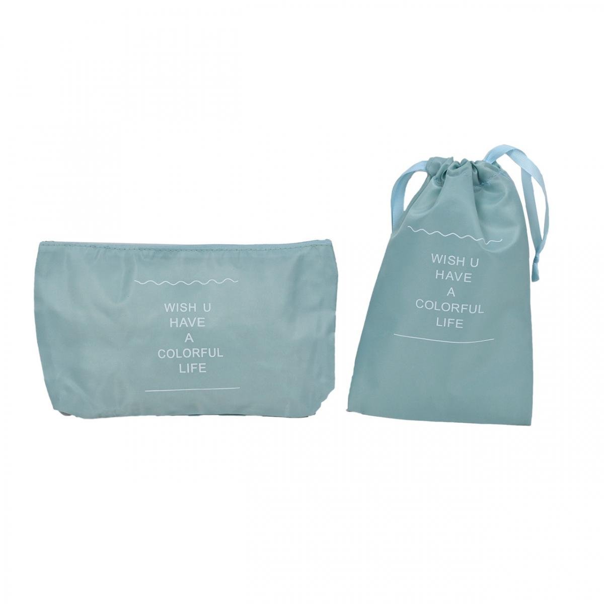 Комплект органайзерів для подорожей 8в1 нейлон Бірюзовий (КДО-40-45) - фото 5 Комплект органайзерів для подорожей 8в1 нейлон Бірюзовий (КДО-40-45) - фото 5