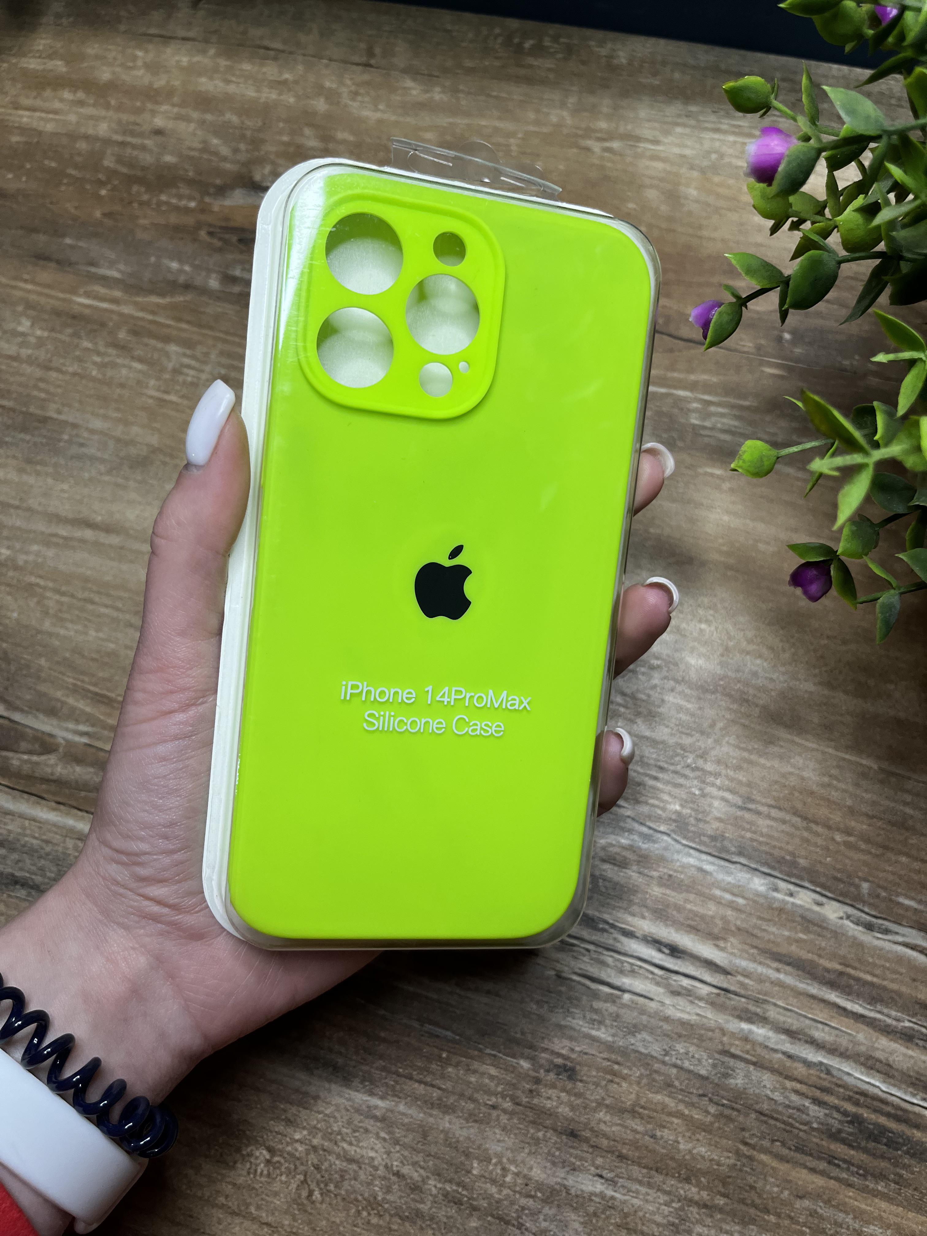 Чехол накладка на iPhone (Айфон) 14 Pro Max закрытый низ и закрытая камера silicone case full camera Apple