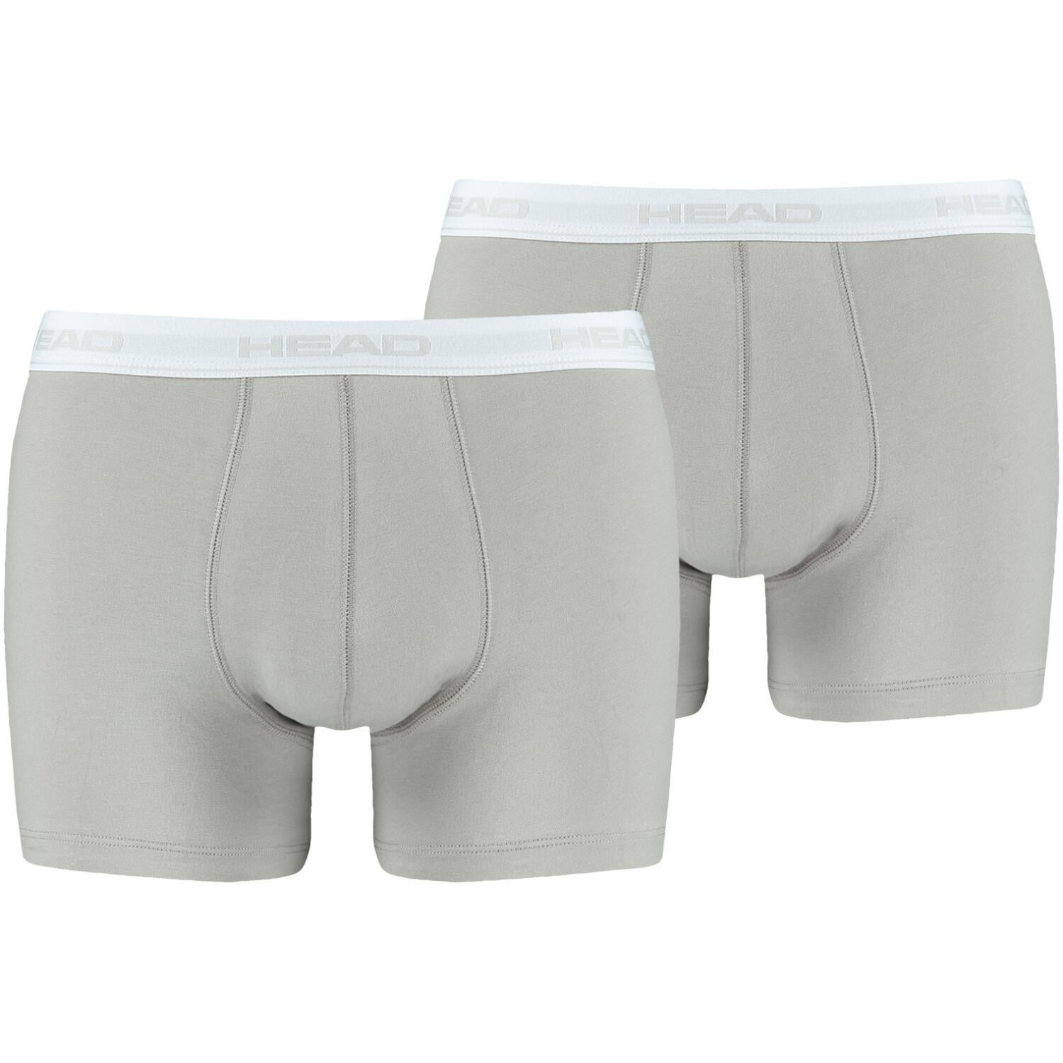 Трусы боксерки Head BASIC BOXER 2P 841001001-400 2 шт. S Серый (56901-45)