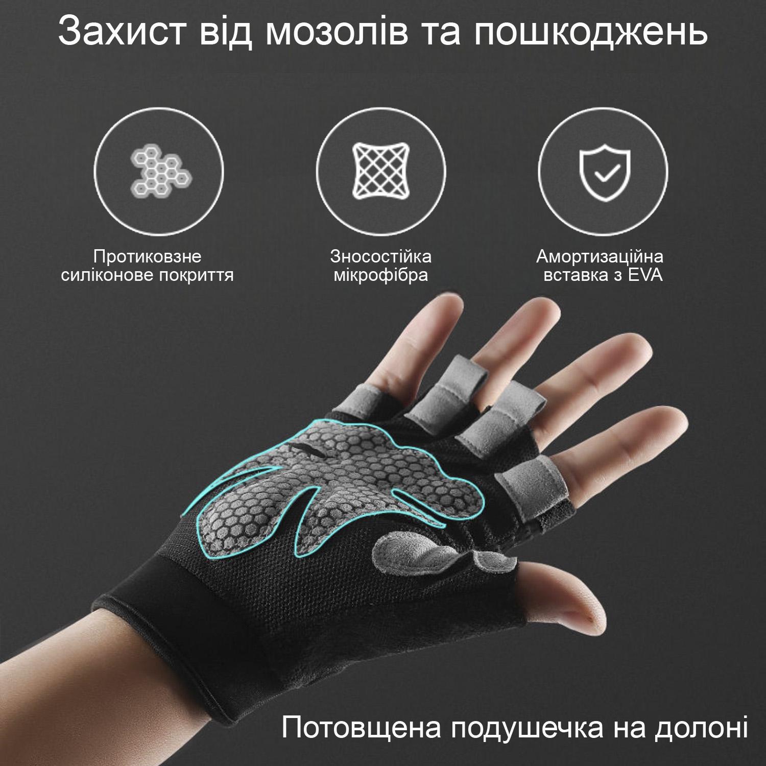 Велоперчатки GDragon без пальцев Серый (66_4_XL_3) - фото 5 Велоперчатки GDragon без пальцев Серый (66_4_XL_3) - фото 5