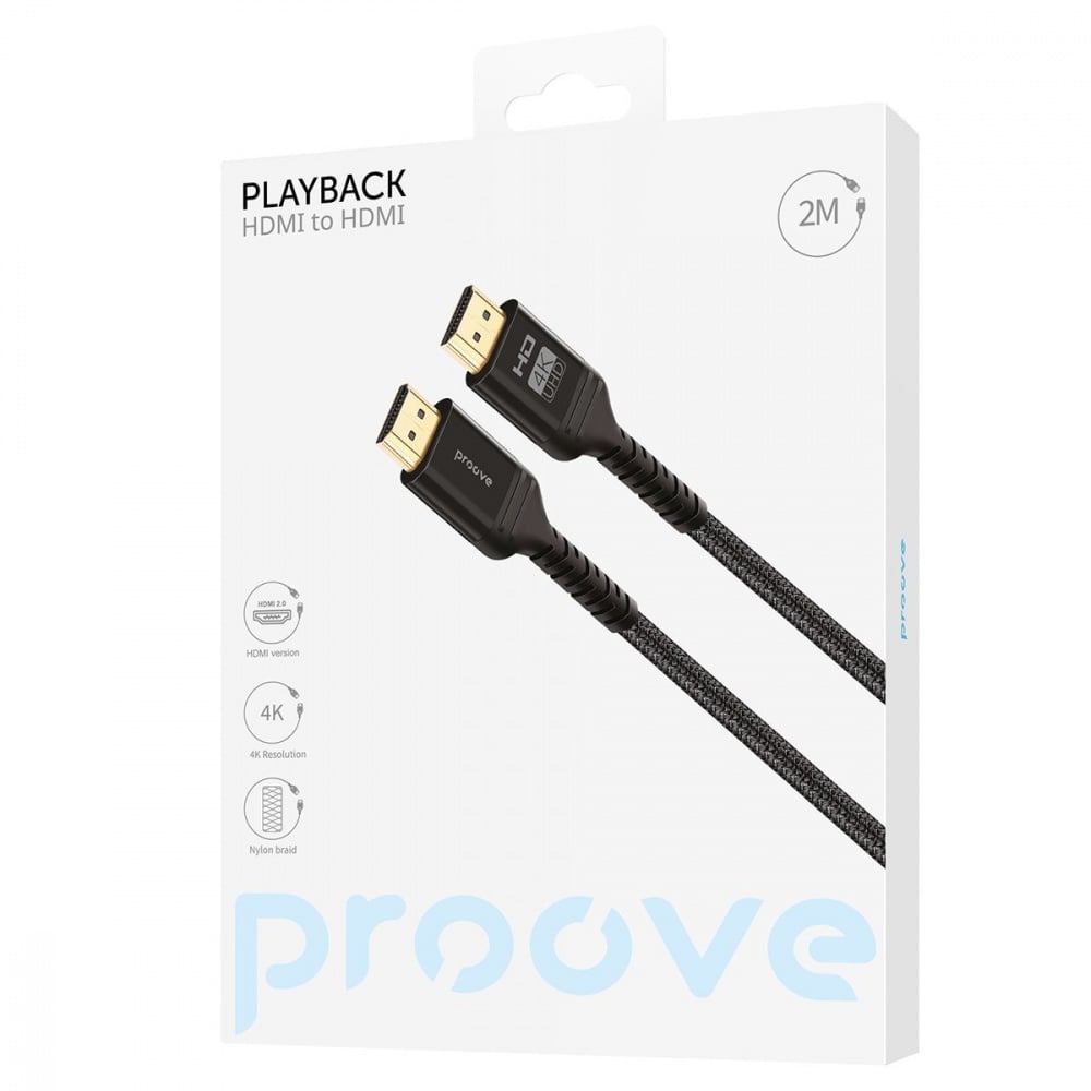 Кабель Proove PlayBack HDMI to HDMI 2 м black - фото 2