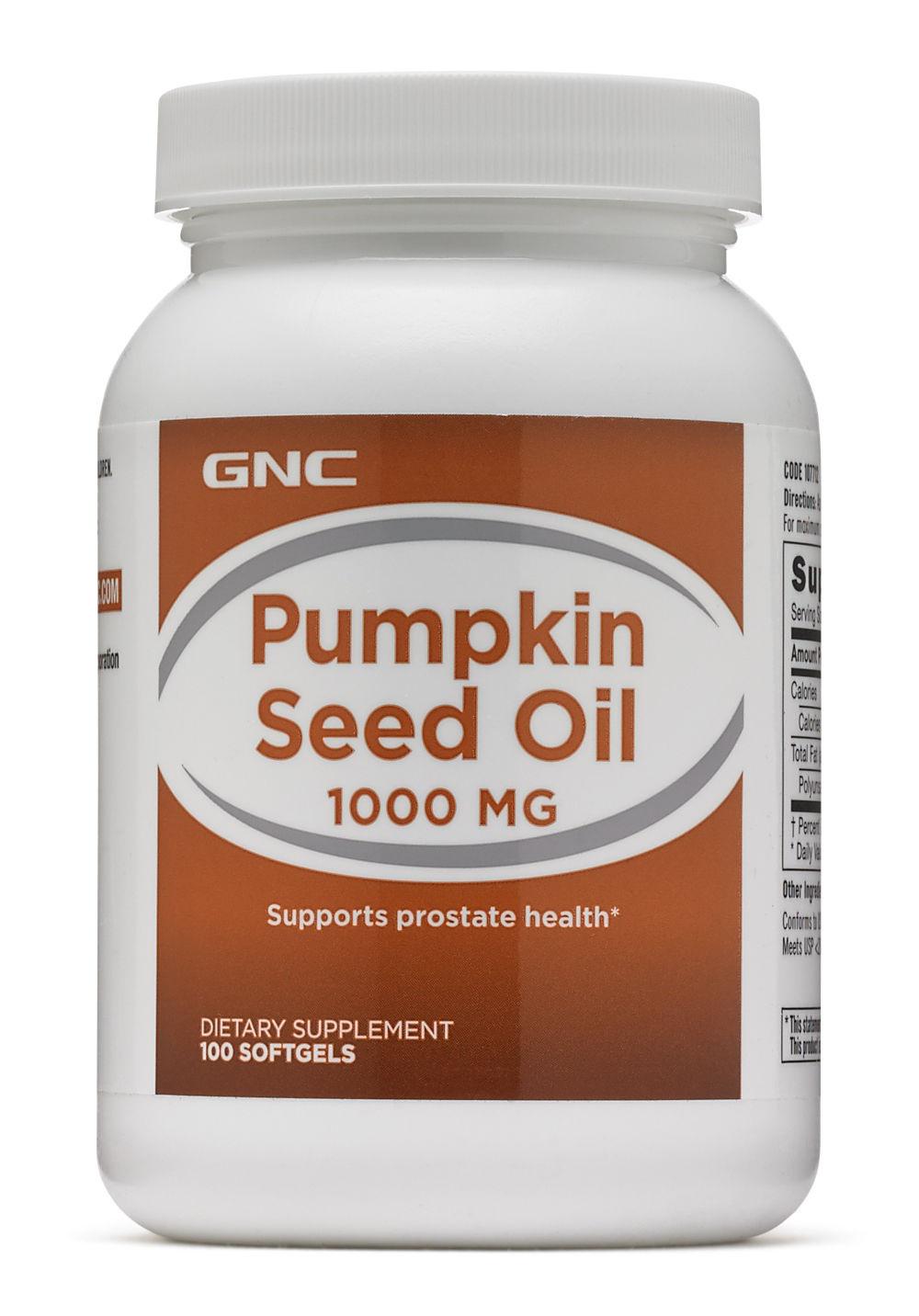 Натуральная добавка GNC Pumpkin Seed Oil 1000 100 капс. (2023)