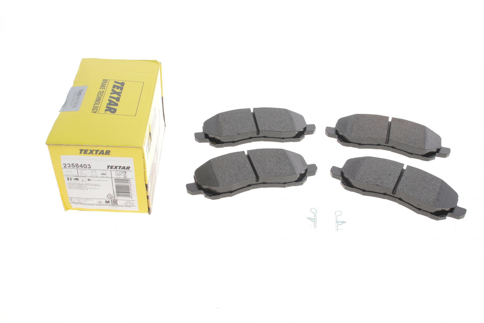Колодки тормозные передние TEXTAR Jeep Compass/ Patriot 06- R17'' Akebono (2358403 TEXTAR)