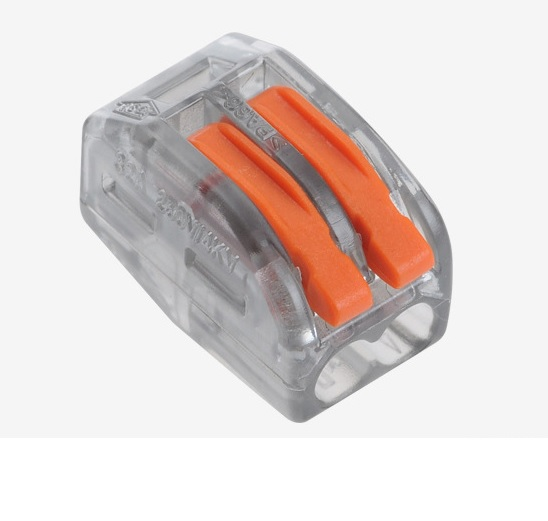 Клема VOLTRONIC WAGO K222-412T 2-провідна з натискними затискачами 2-pin (13290)