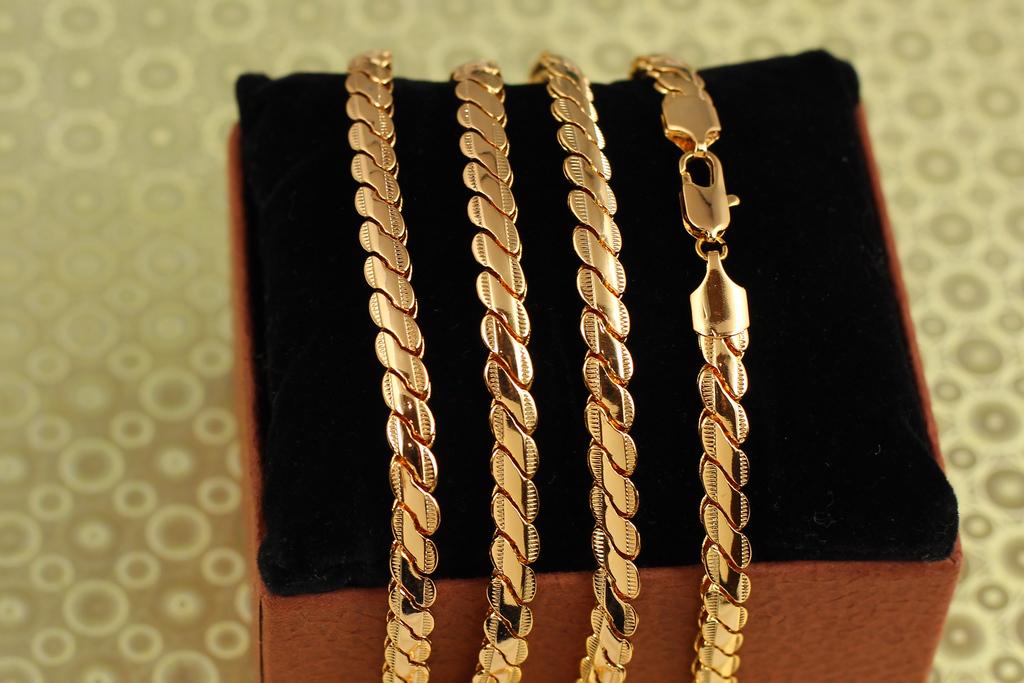 Цепь Xuping Jewelry Серпантин 50 см 6 мм Золотистый