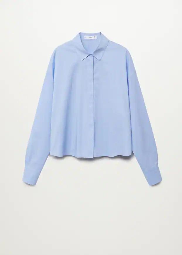 Рубашка Mango L Blue (10115579) - фото 6