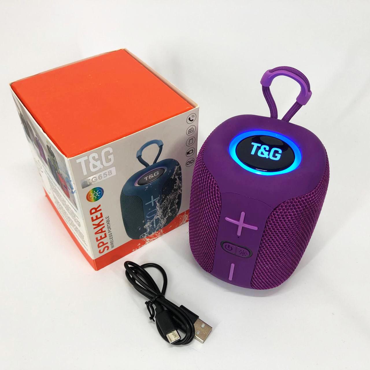 Колонка портативна з RGB підсвічуванням TG658 8W Фіолетовий - фото 8 Колонка портативна з RGB підсвічуванням TG658 8W Фіолетовий - фото 8