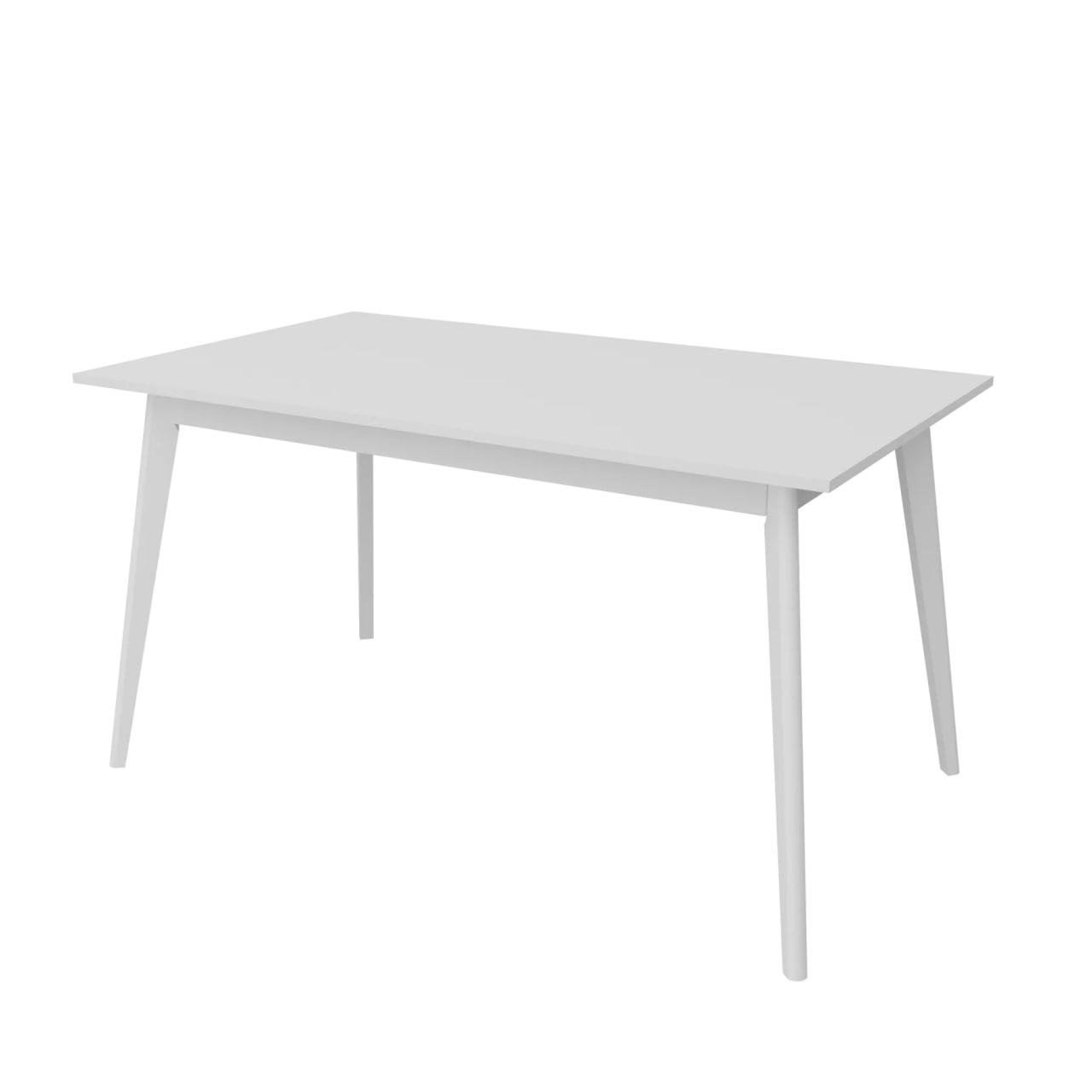 Стол обеденный прямоугольный раскладной Неман Бон массив дерева/ДСП 1180х680 мм Белый (47418) Стол обеденный прямоугольный раскладной Неман Бон массив дерева/ДСП 1180х680 мм Белый (47418)