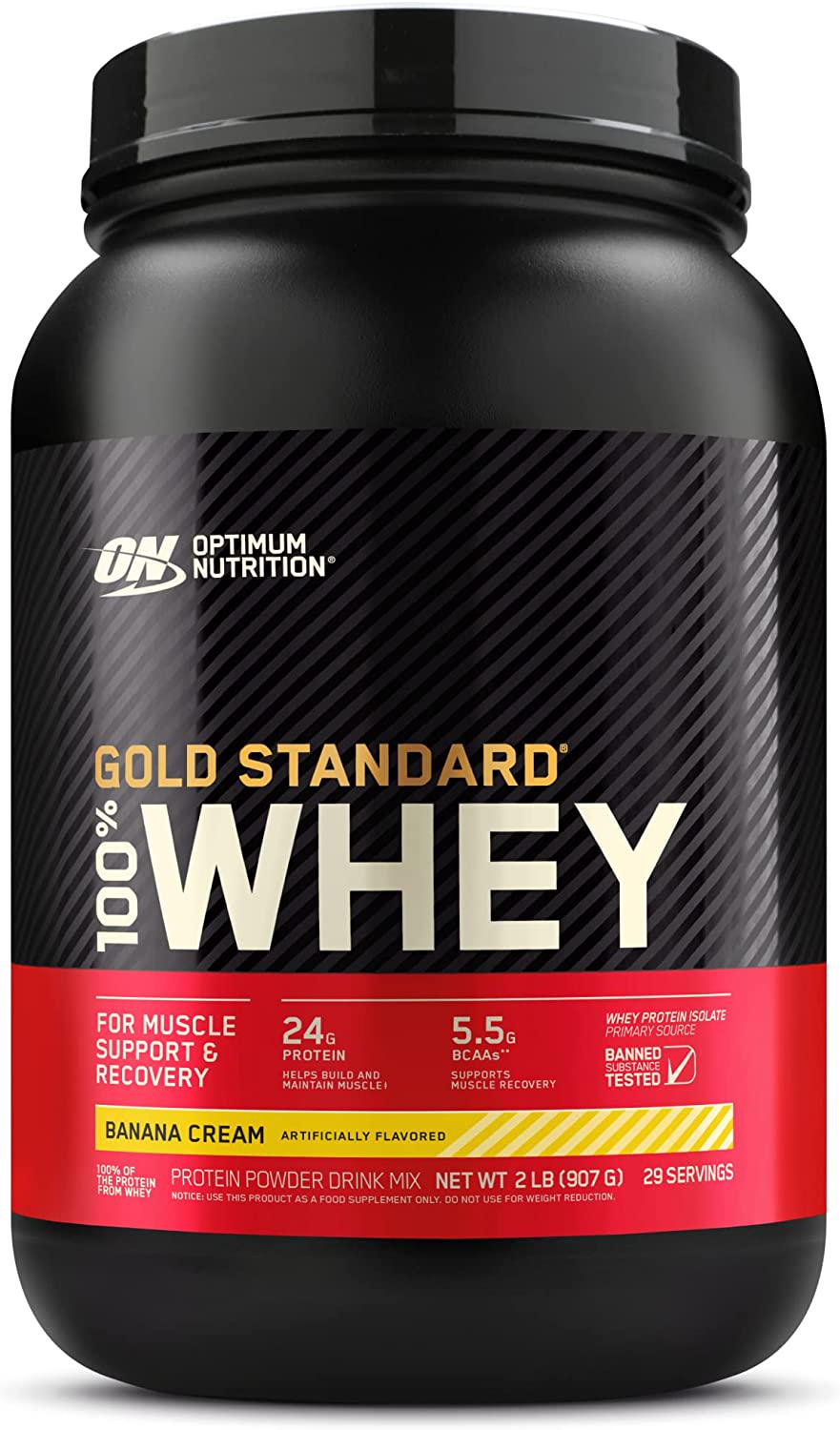 Протеин Optimum Nutrition Gold Standard 100 Whey banana cream 907 г (00000015548) - фото 1