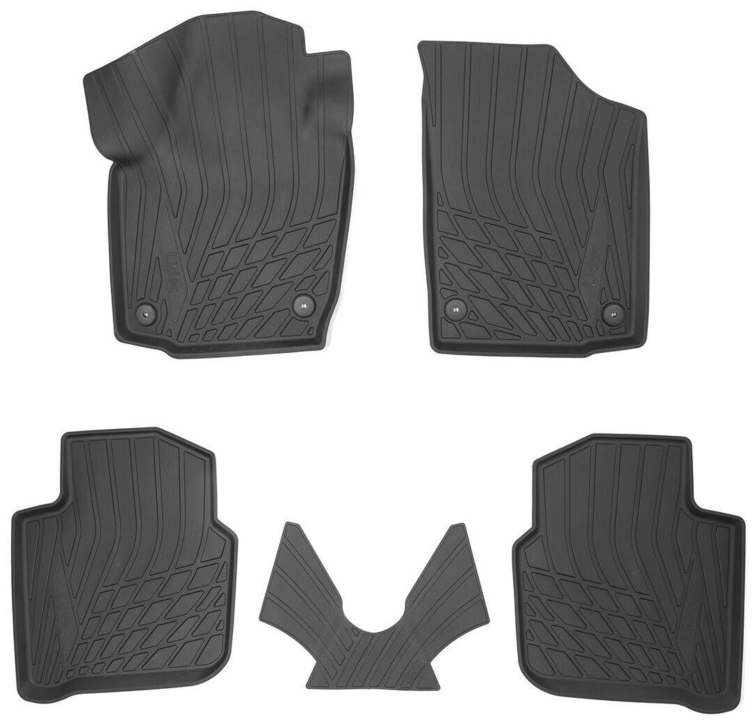 Коврики автомобильные в салон NorPlast для Seat Toledo IV 2012-2019 полиуретан Черный (NPA11-C81-651-3)