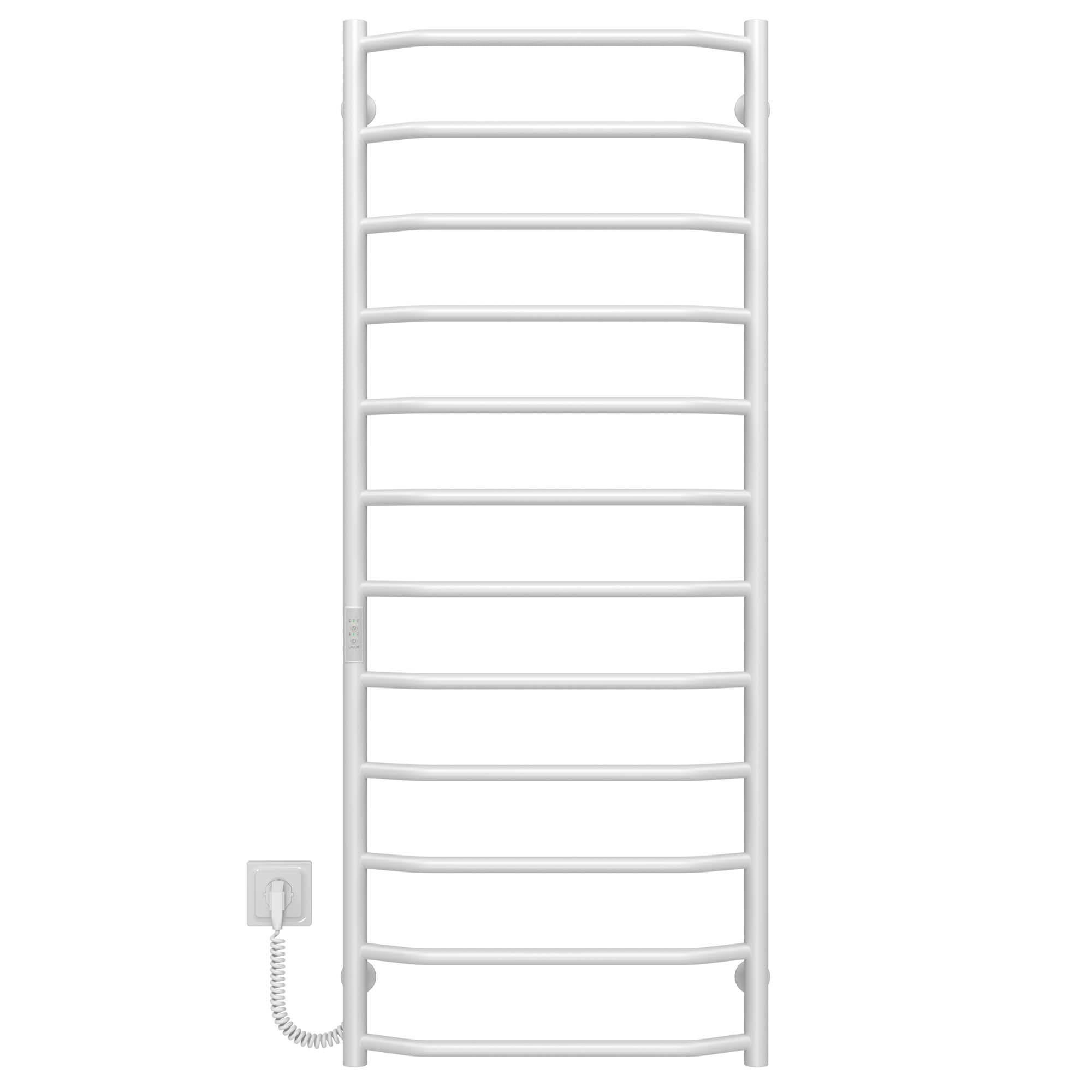 Полотенцесушитель электрический Deffi Трапеция П12 WD03 левое подключение нержавеющая сталь 500х1300 мм Белый (C.TR.130.50.12.EWL3)