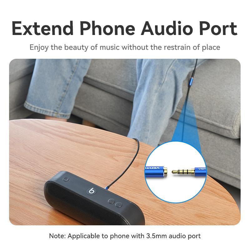 Кабель Vention 3.5 мм minijack-3.5 мм minijack стерео AUX 4-пиновый TRRS 3 м Черный (BHCLI) - фото 8 Кабель Vention 3.5 мм minijack-3.5 мм minijack стерео AUX 4-пиновый TRRS 3 м Черный (BHCLI) - фото 8