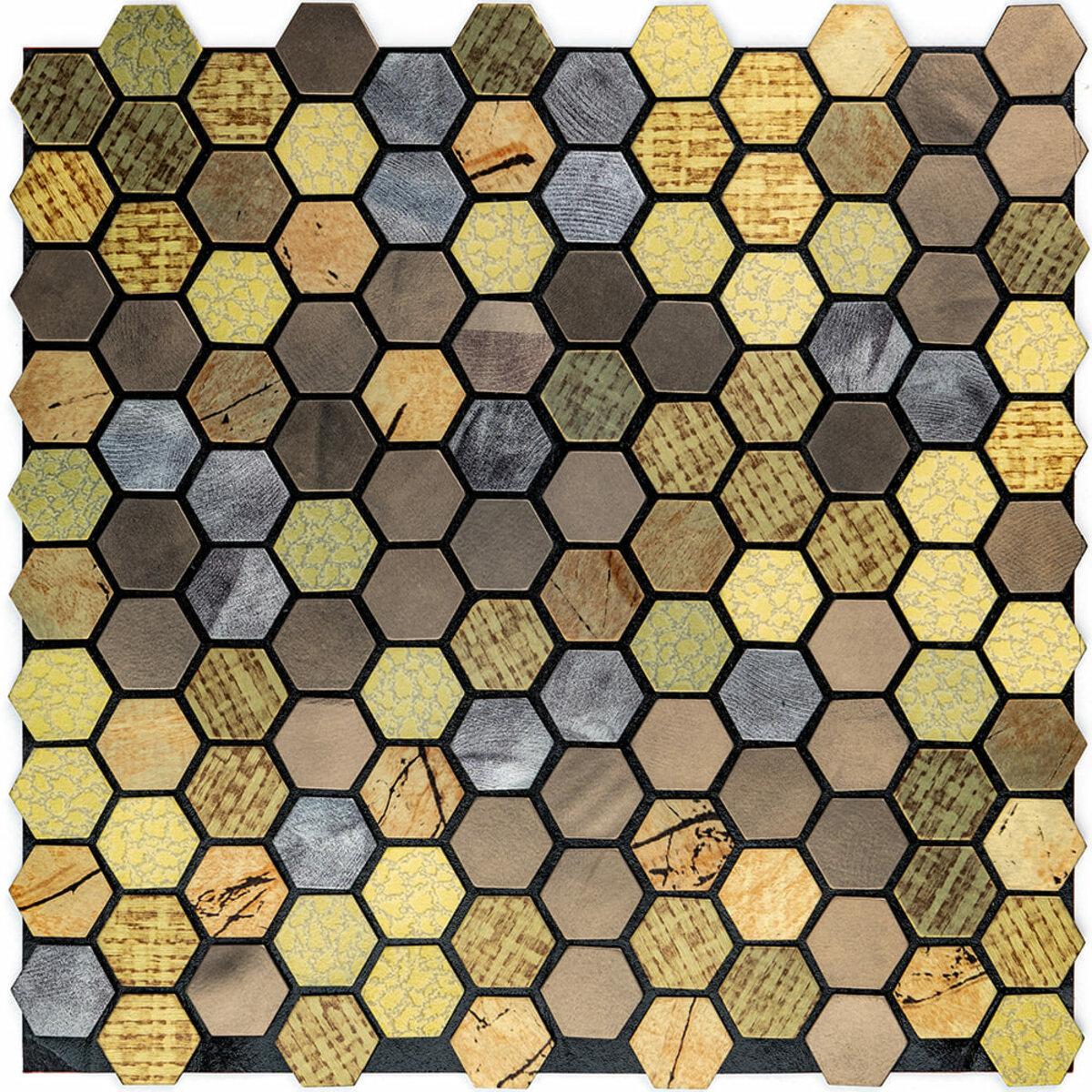 Плитка алюмінієва самоклеюча 300х300х3 мм Луска (SW-00001931)