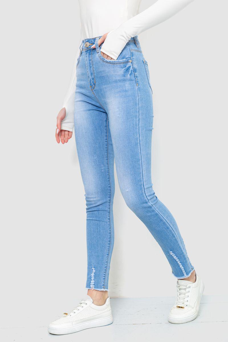 Джинсы женские с потертостями Ager 214R1530 р. 28 Голубой (65f2d47da4b9607aef04f33d) - фото 3
