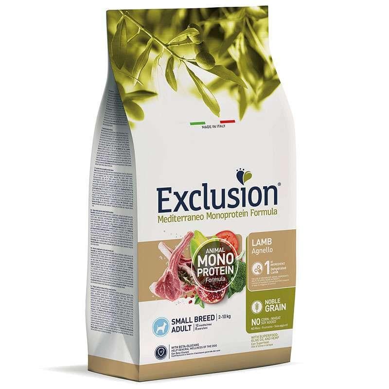 Сухой монопротеиновый корм для взрослых собак мелких пород Exclusion Lamb Small Breed с ягненком 500 г