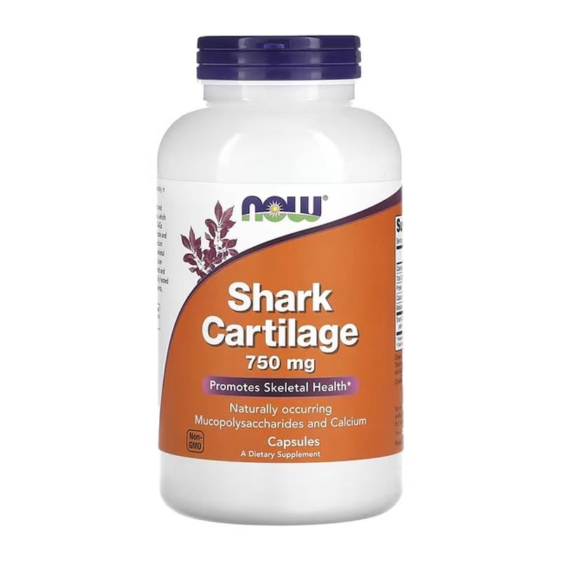 Акулий хрящ NOW Shark Cartilage 750 мг 100 капс. (06667-01)