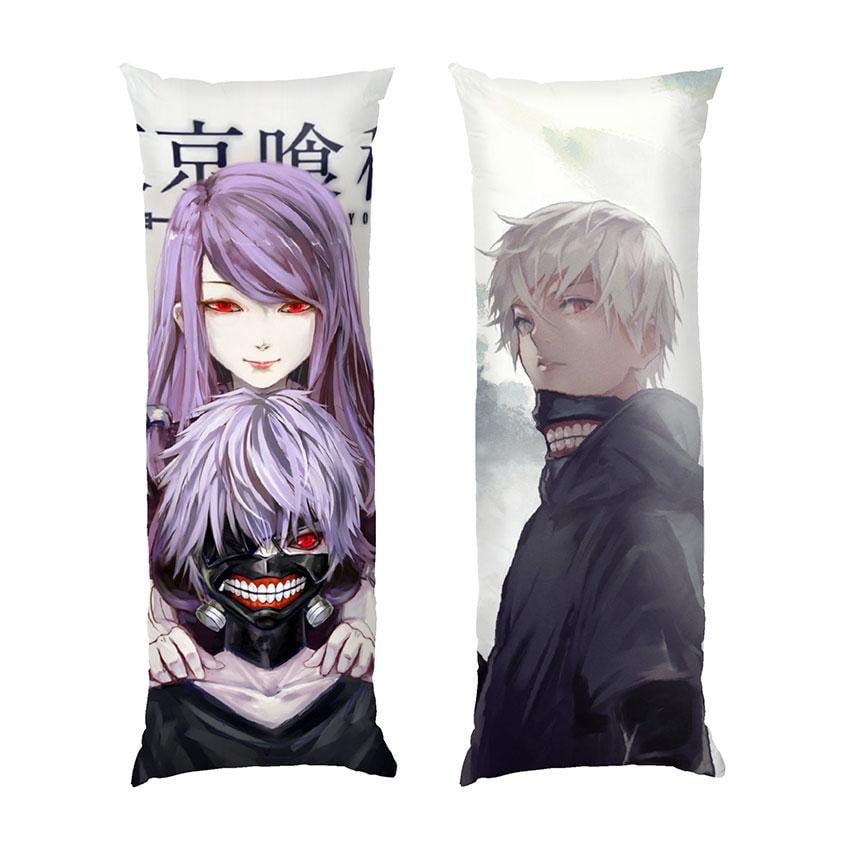 Подушка дакимакура Tokyo Ghoul Ken Kaneki and Kamishiro Rize габардин 140х45 см (112090-2)