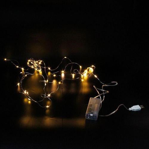 Гирлянда капля росы Xmas WW WARM W от батареек/USB на медной проволоке 50 LED 5 м (1503673760)