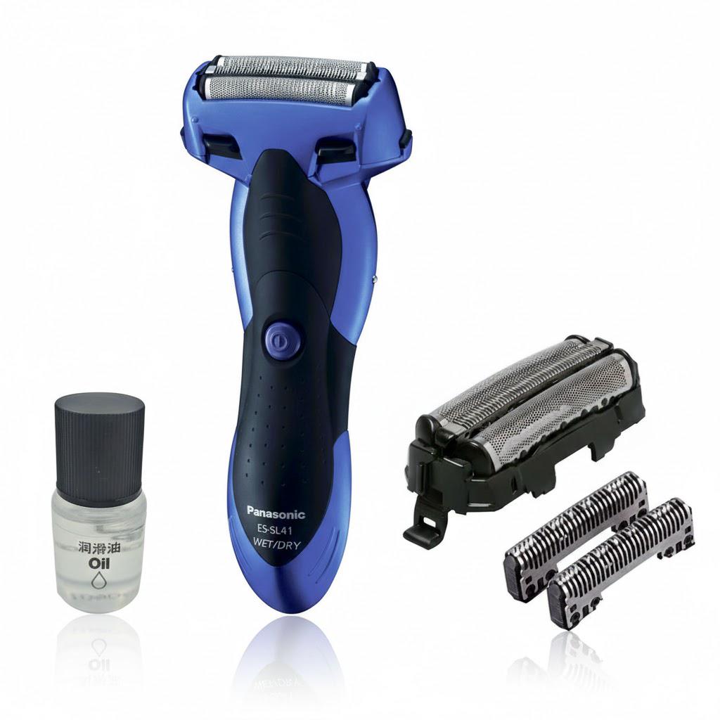 Электробритва Panasonic ES-SL41-А520-AS3 с дополнительным комплектом из лезвия и сеточки WES-9013Y и маслом WES-8196X-7911 (32437740)
