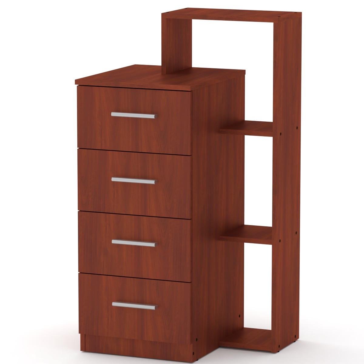 Комод Компанит на 4 ящика с полками 4-1П 60х47х110 см Яблоня (6039809) - фото 1 Комод Компанит на 4 ящика с полками 4-1П 60х47х110 см Яблоня (6039809) - фото 1