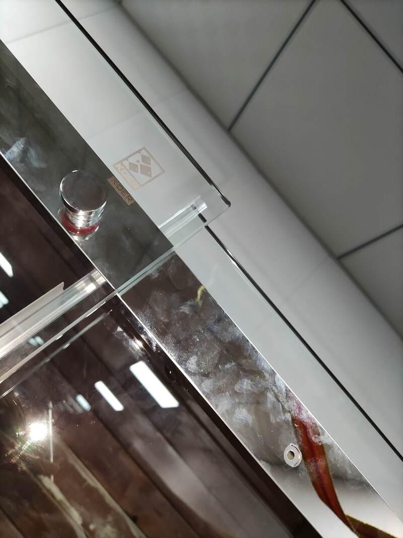 Душевая дверь в нишу KOER SR SD02-120x200-TR-01 прозрачное стекло Easy Clean 8 мм Хром (KR5384) - фото 7