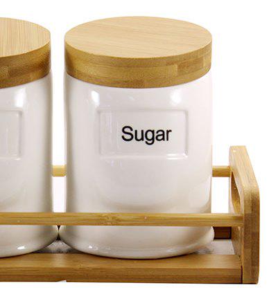 Набір фарфорових банок Interos PJ01783 600 мл на підставці - фото 2 Набір фарфорових банок Interos PJ01783 600 мл на підставці - фото 2