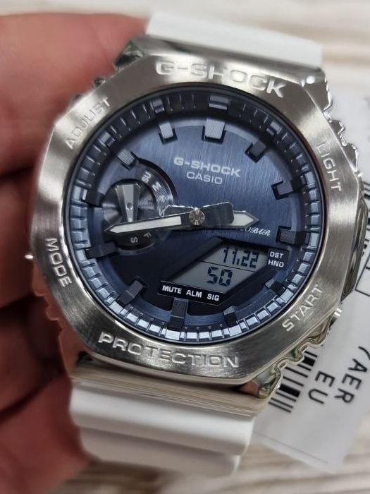 Наручний годинник чоловічий Casio G-Shock GM-2100WS-7A ударостійкий з водозахистом 200 м/підсвіткою Синій (3052734136)