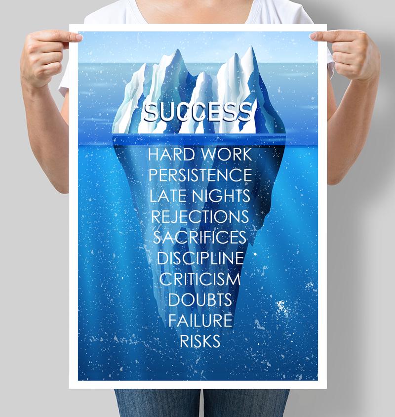 Постер мотивационный "Success" 42х60 см (М095)